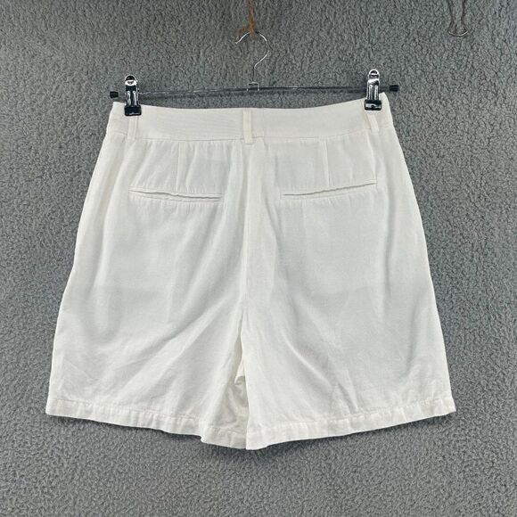 Anine Bing Mila White Shorts Linen Blend Size 38 Medium - Picture 5 of 13